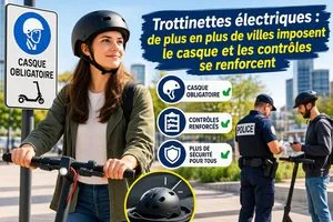 Trottinettes électriques : de plus en plus de villes imposent le casque et les contrôles se renforcent